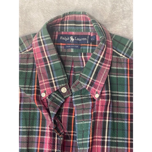 Ralph Lauren Plaid Button Down Long Sleeve Cotton‎ Shirt XL - Picture 1 of 10
